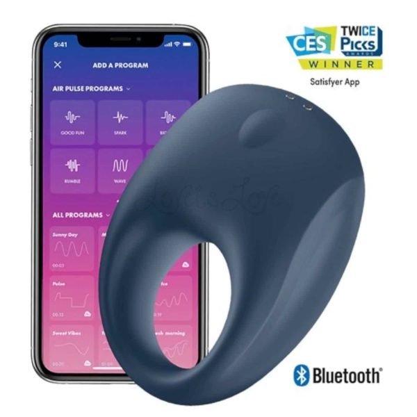 Satisfyer App Enabled Strong One Cock Ring Blue
