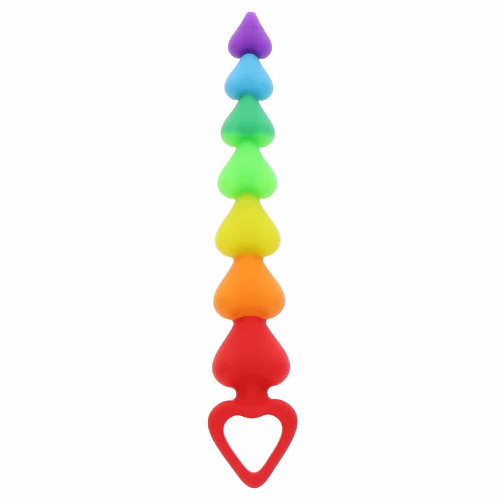 ToyJoy Rainbow Heart Anal Beads-3