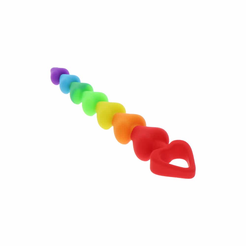 ToyJoy Rainbow Heart Anal Beads-1