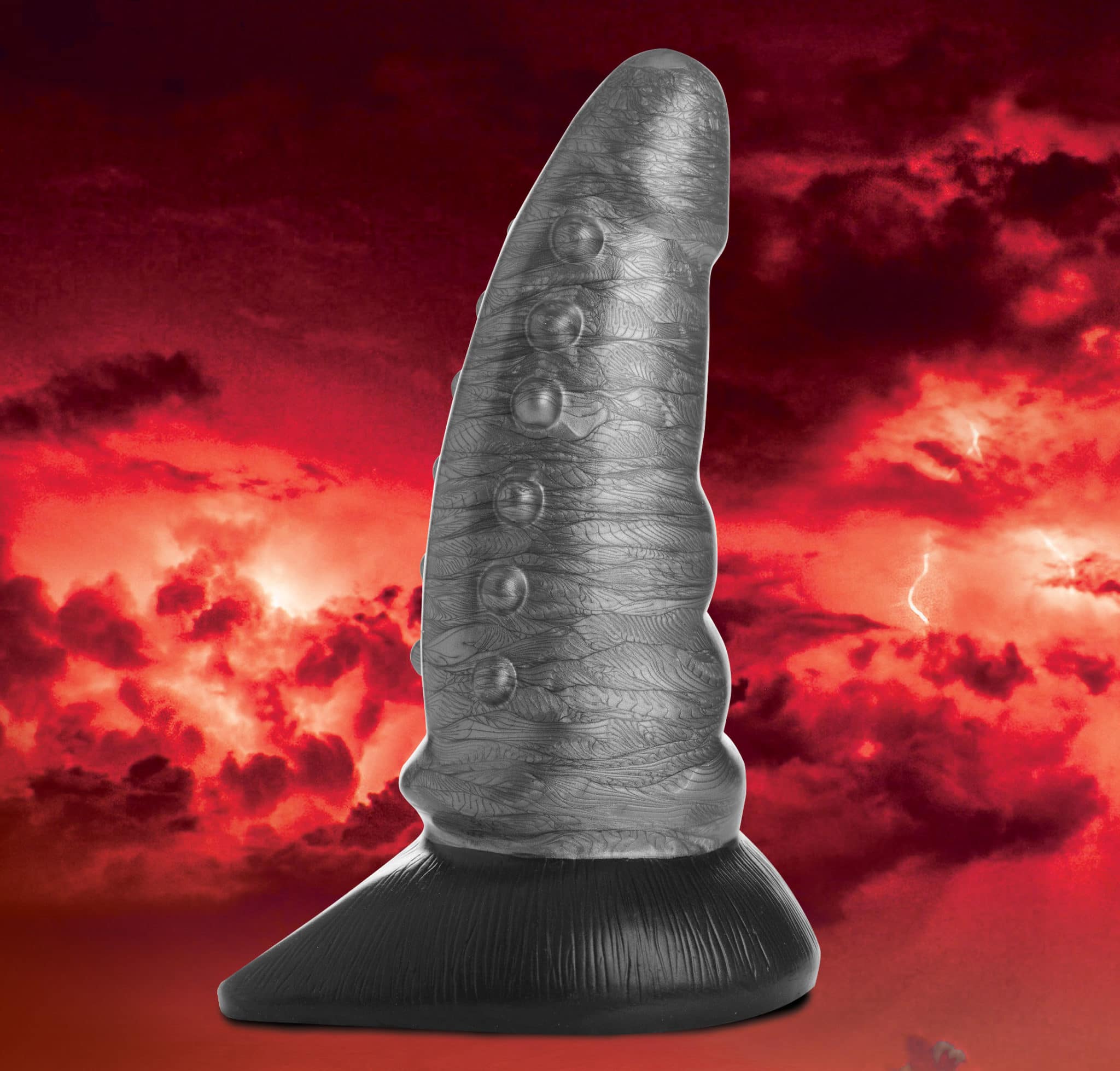 Beastly Tapered Bumpy Silicone Dildo-4