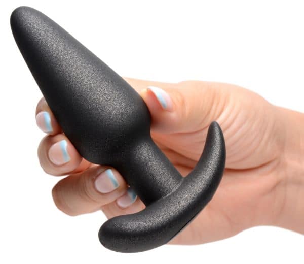 25X Vibrating Silicone Butt Plug with Remote Control-5