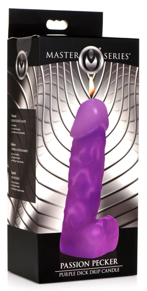 Passion Pecker Dick Drip Candle - Purple-2