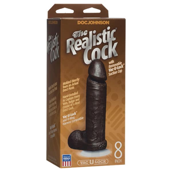 The Realistic Cock 8 Inch Dildo Black-5