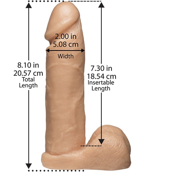 VacULock 8 Inch Realistic Cock With Ultra Harness-7