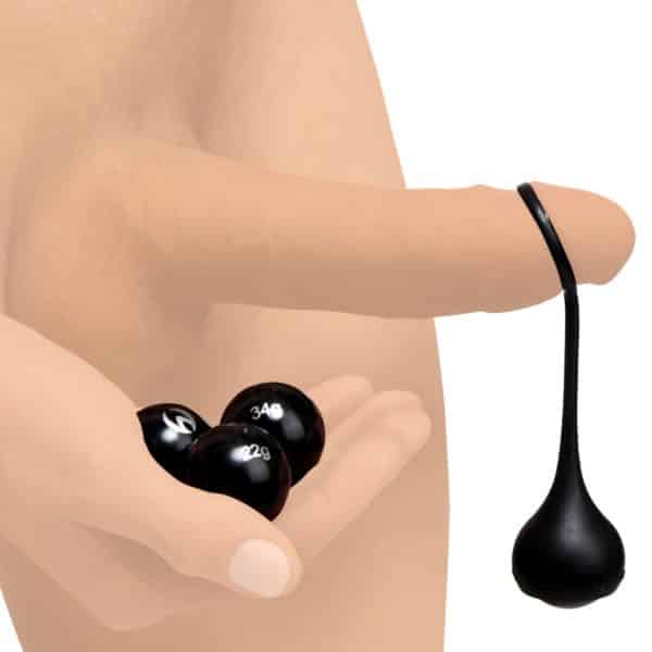 Cock Dangler Silicone Penis Strap with Weights-9