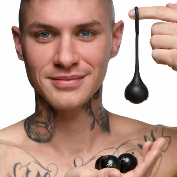 Cock Dangler Silicone Penis Strap with Weights-5