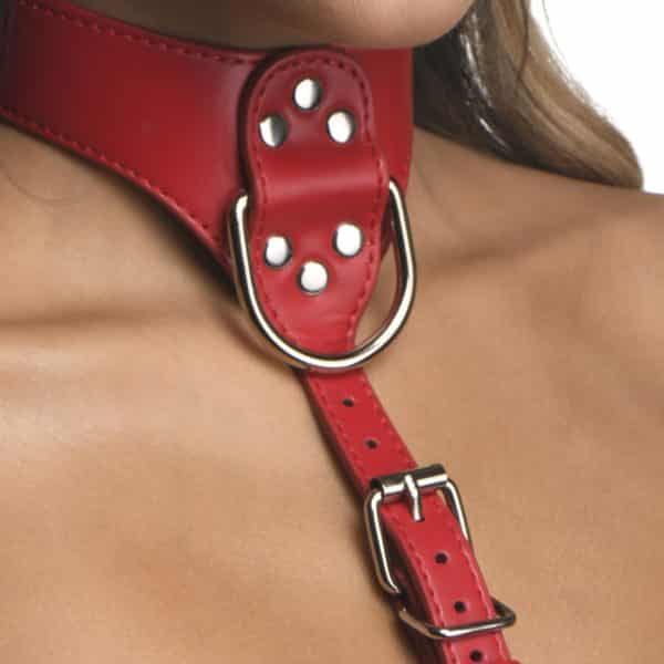 Red Female Chest Harness- Small/Medium-6
