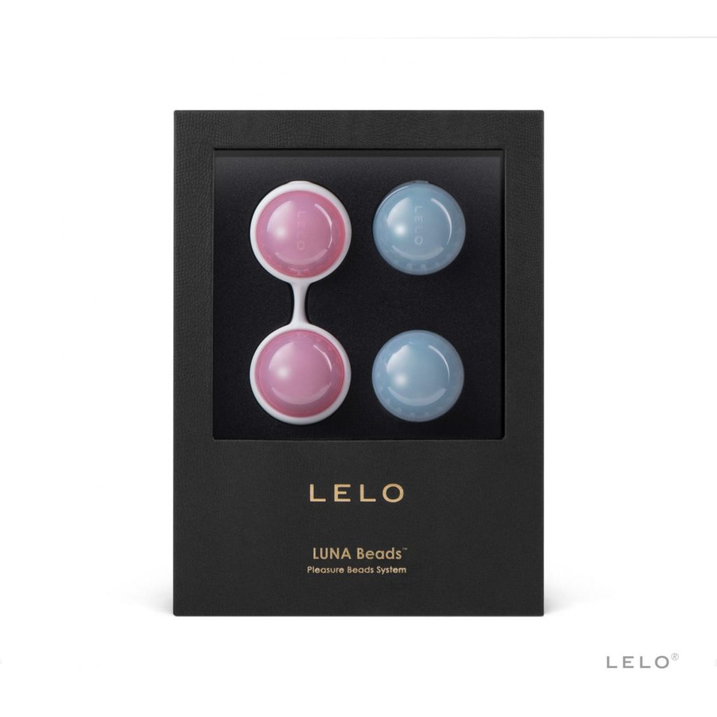 Lelo Luna Beads Pink and Blue in a box