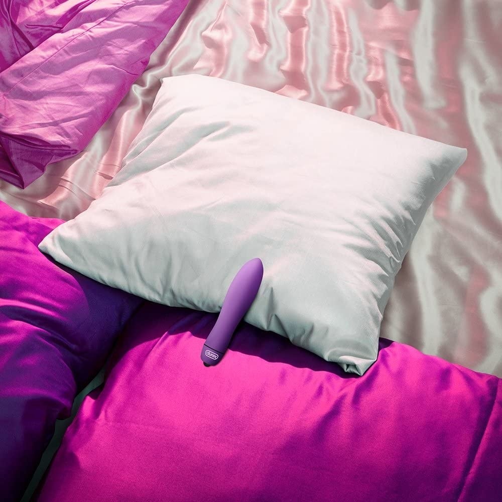 Durex Intense Delight Vibrating Bullet on a pillow