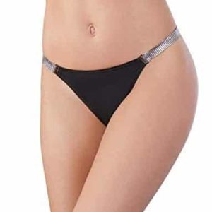 Sexy microfiber thong for woman with Dreamgirl glitter strip