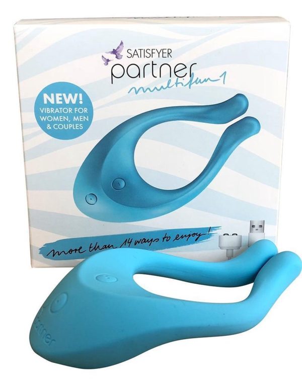 Satisfyer Partner Multifun 1 Endless Love Light Blue - package and product
