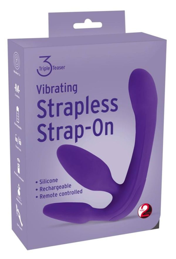 Triple Teaser Vibrating Strapless Strap-On package