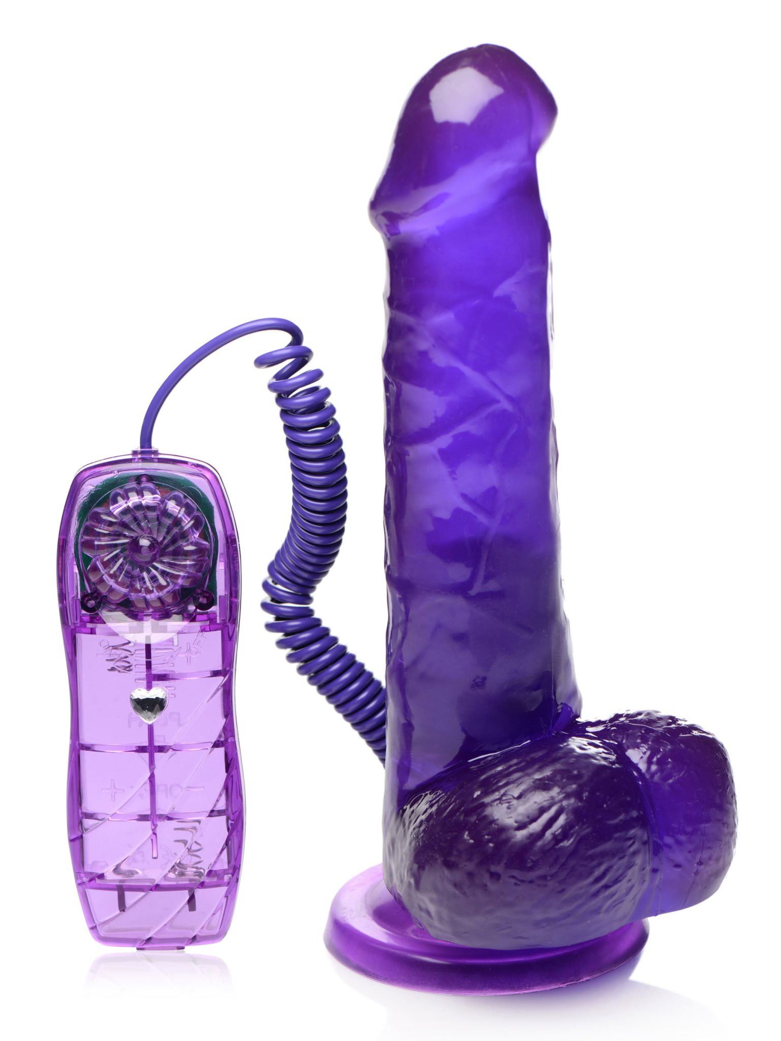 7.5 Inch Suction Cup Vibrating Dildo – Purple