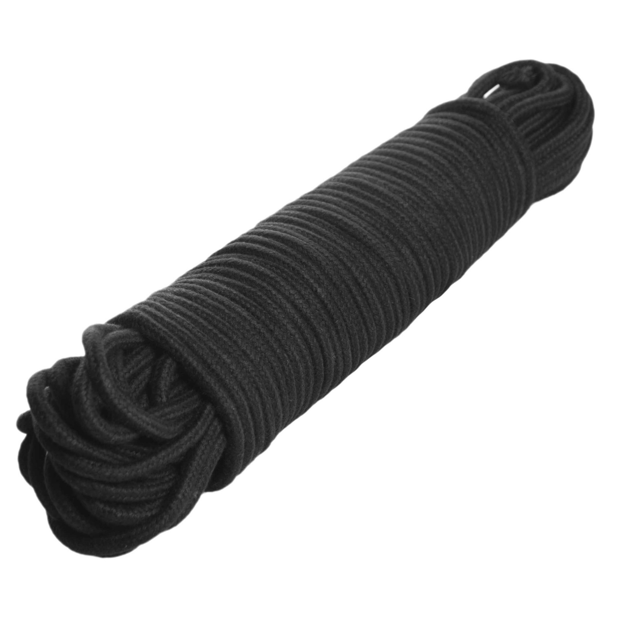 96 Foot Cotton Bondage Rope – Black