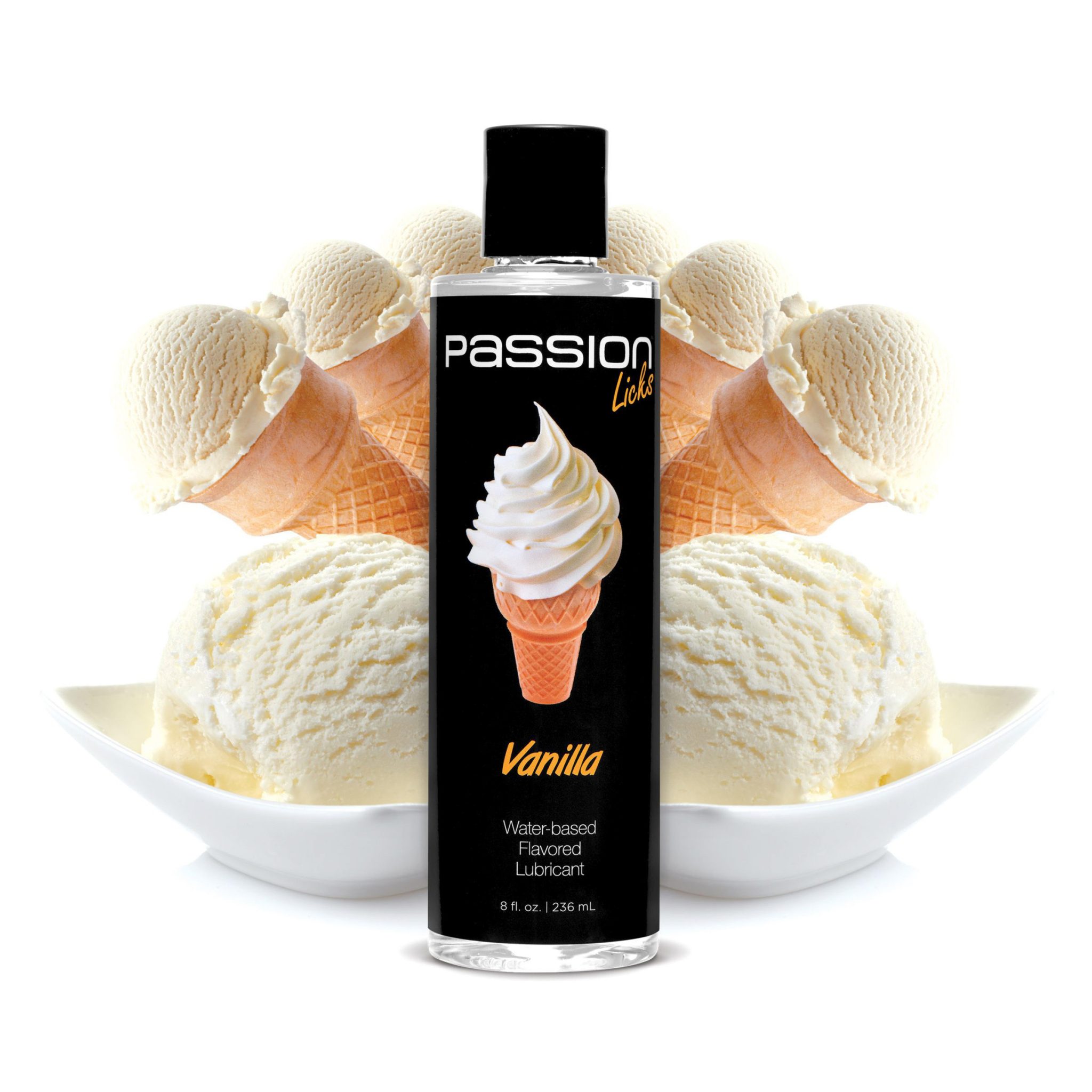 Passion Licks Vanilla Water Based Flavored Lubricant – 8 oz