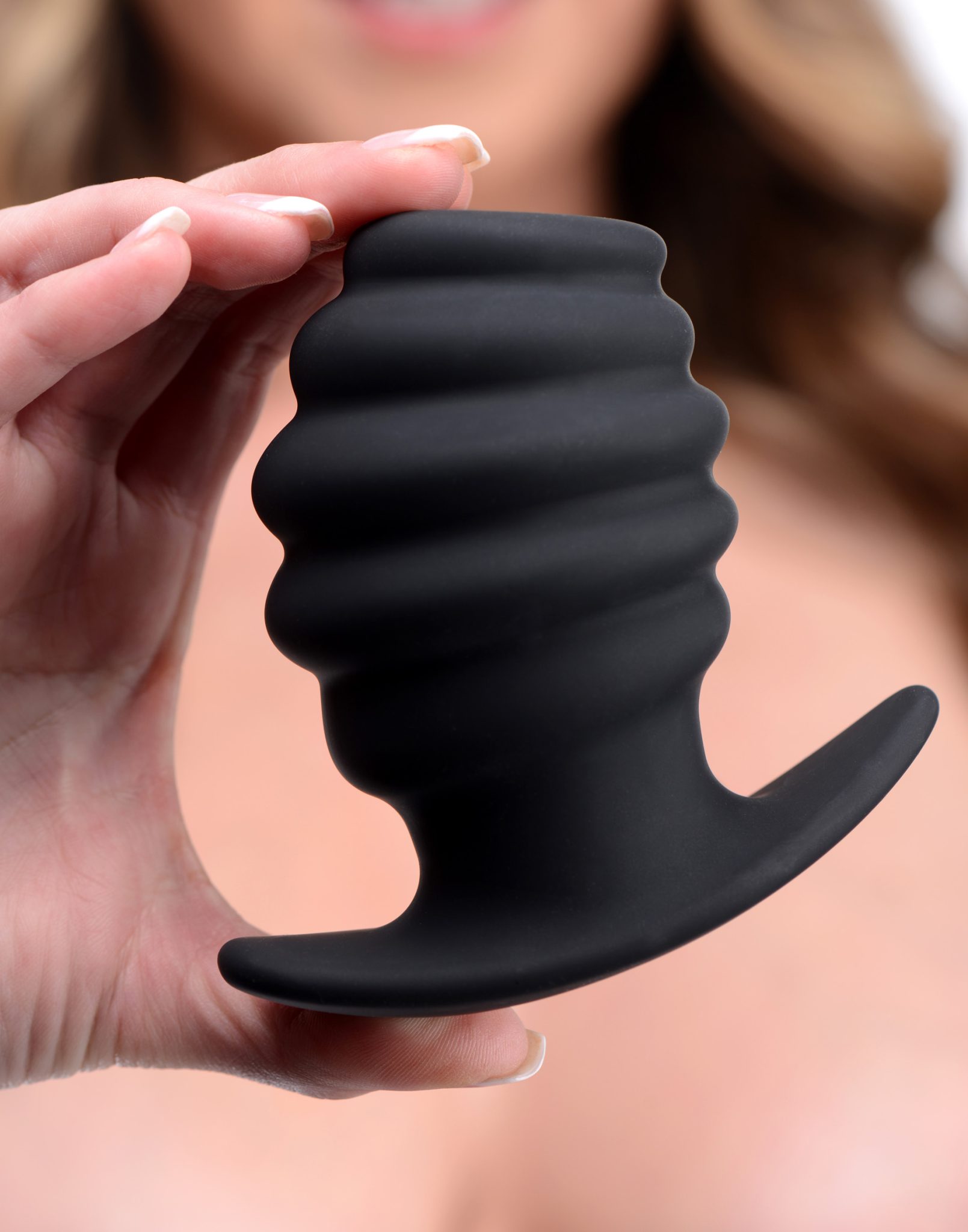 Hive Ass Tunnel Silicone Ribbed Hollow Anal Plug – Large