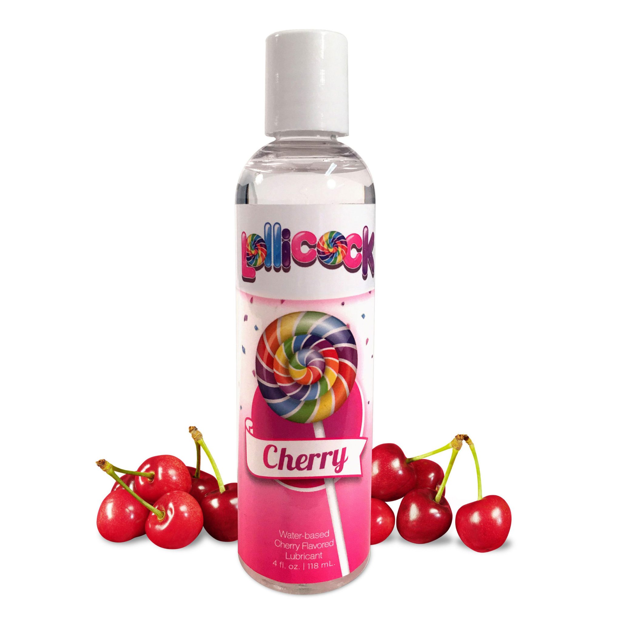 Lollicock 4 oz. Water-based Flavored Lubricant – Cherry