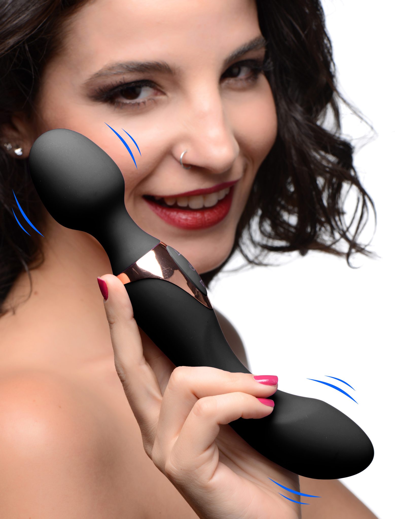 10X Dual Duchess 2-in-1 Silicone Massager – Black