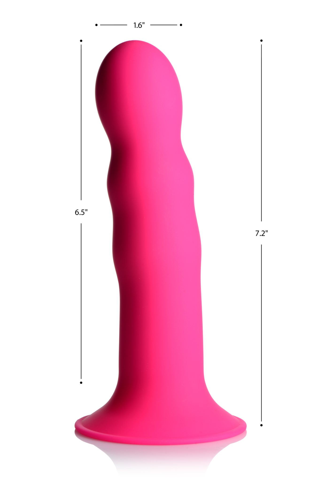 Squeezable Wavy Dildo – Pink