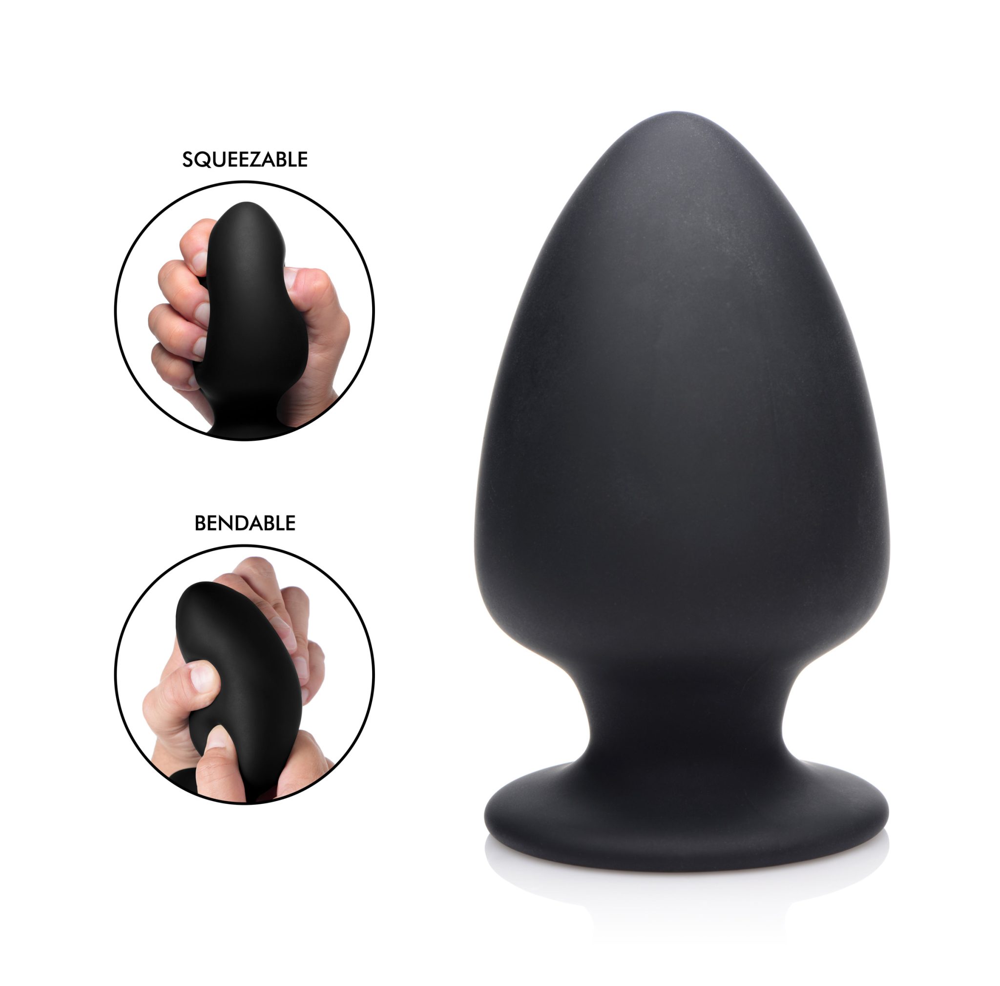Squeezable Silicone Anal Plug – Large