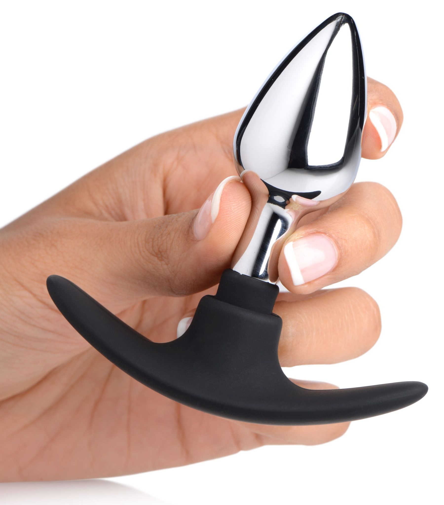 Dark Invader Metal and Silicone Anal Plug – Small