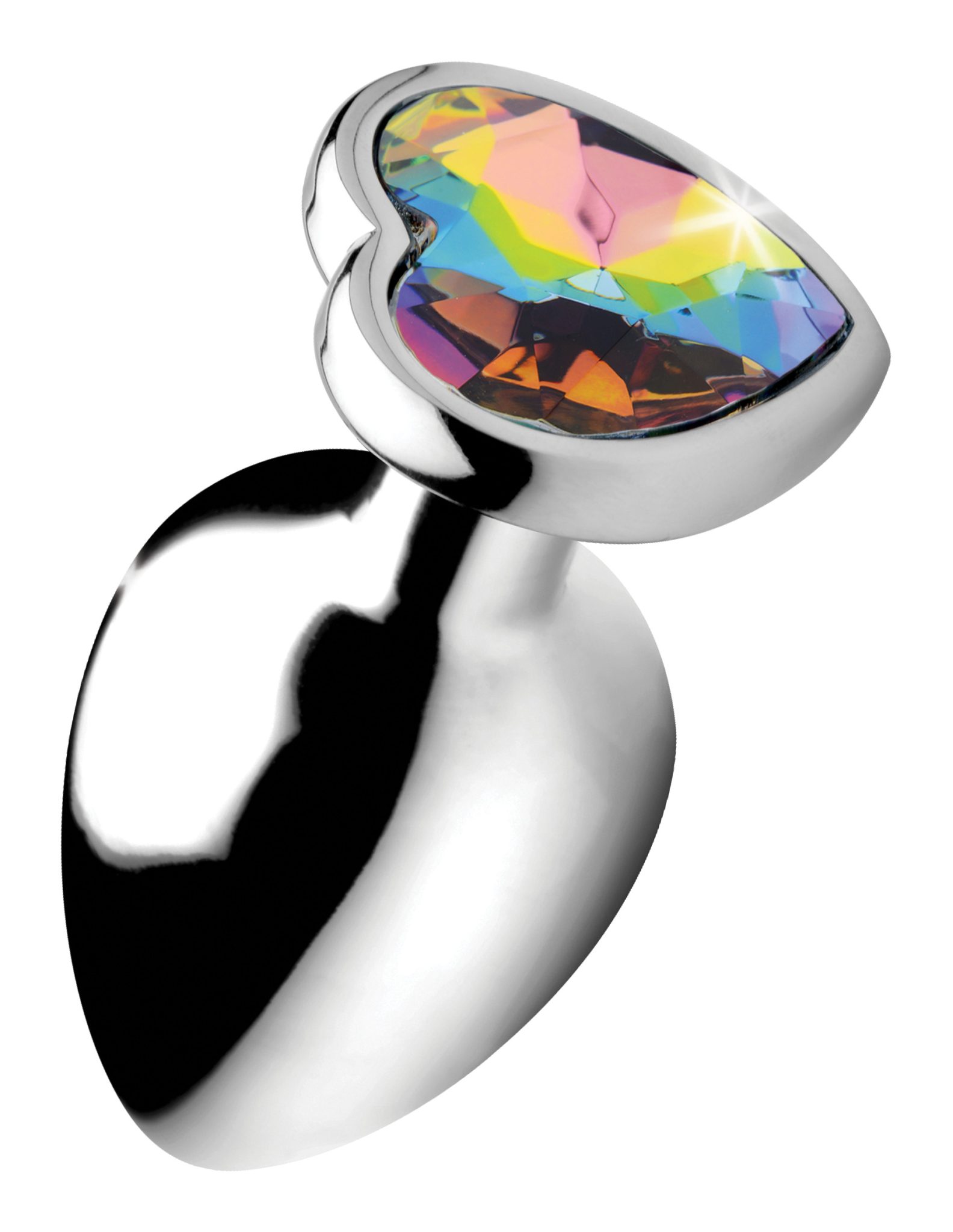 Rainbow Prism Heart Anal Plug – Large
