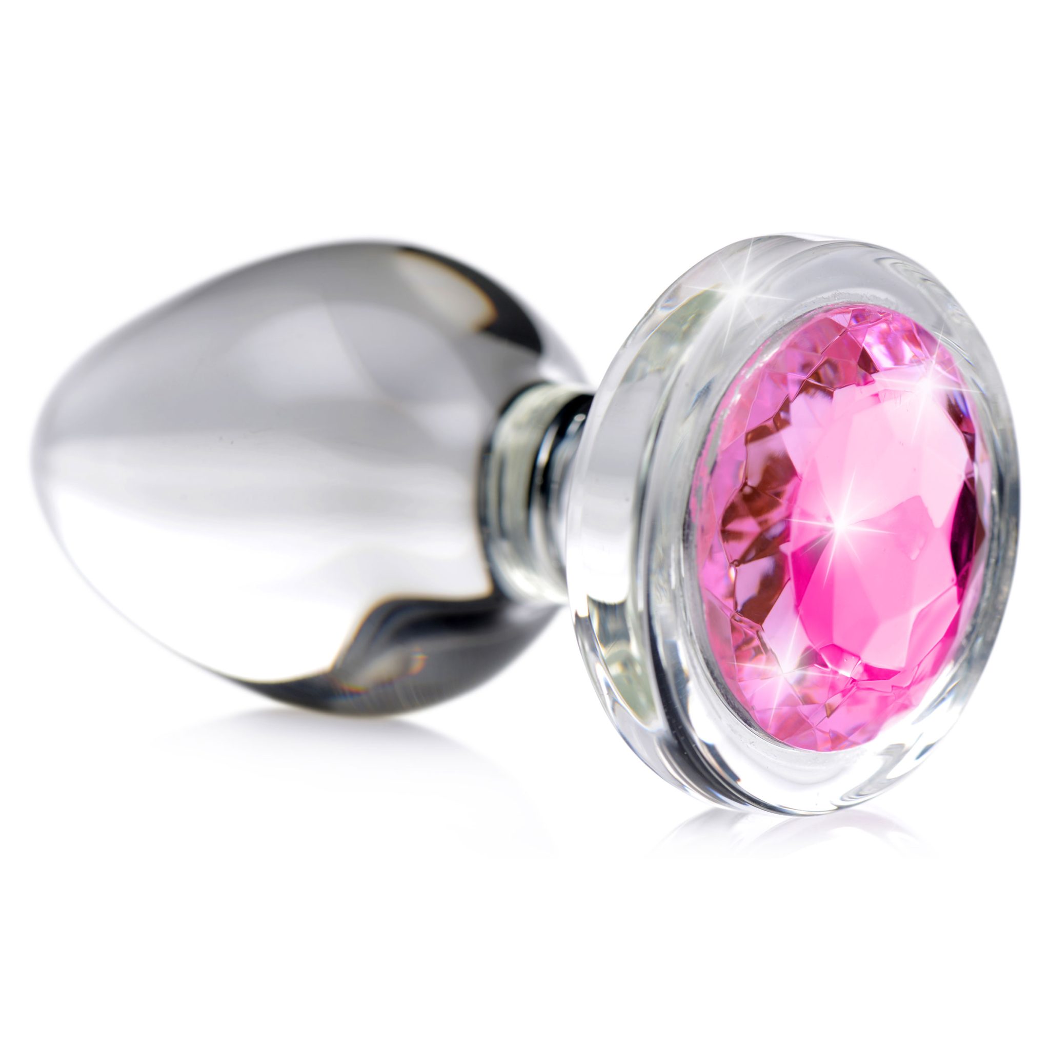Pink Gem Glass Anal Plug – Small