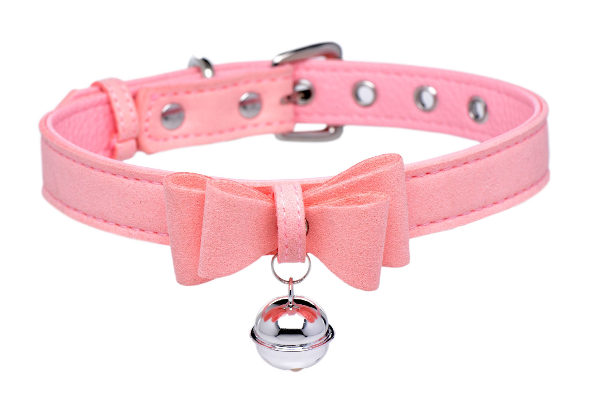Sugar Kitty Cat Bell Collar – Pink/Silver