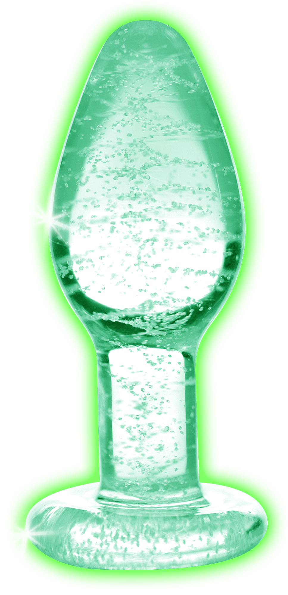 Glow-In-The-Dark Glass Anal Plug – Small
