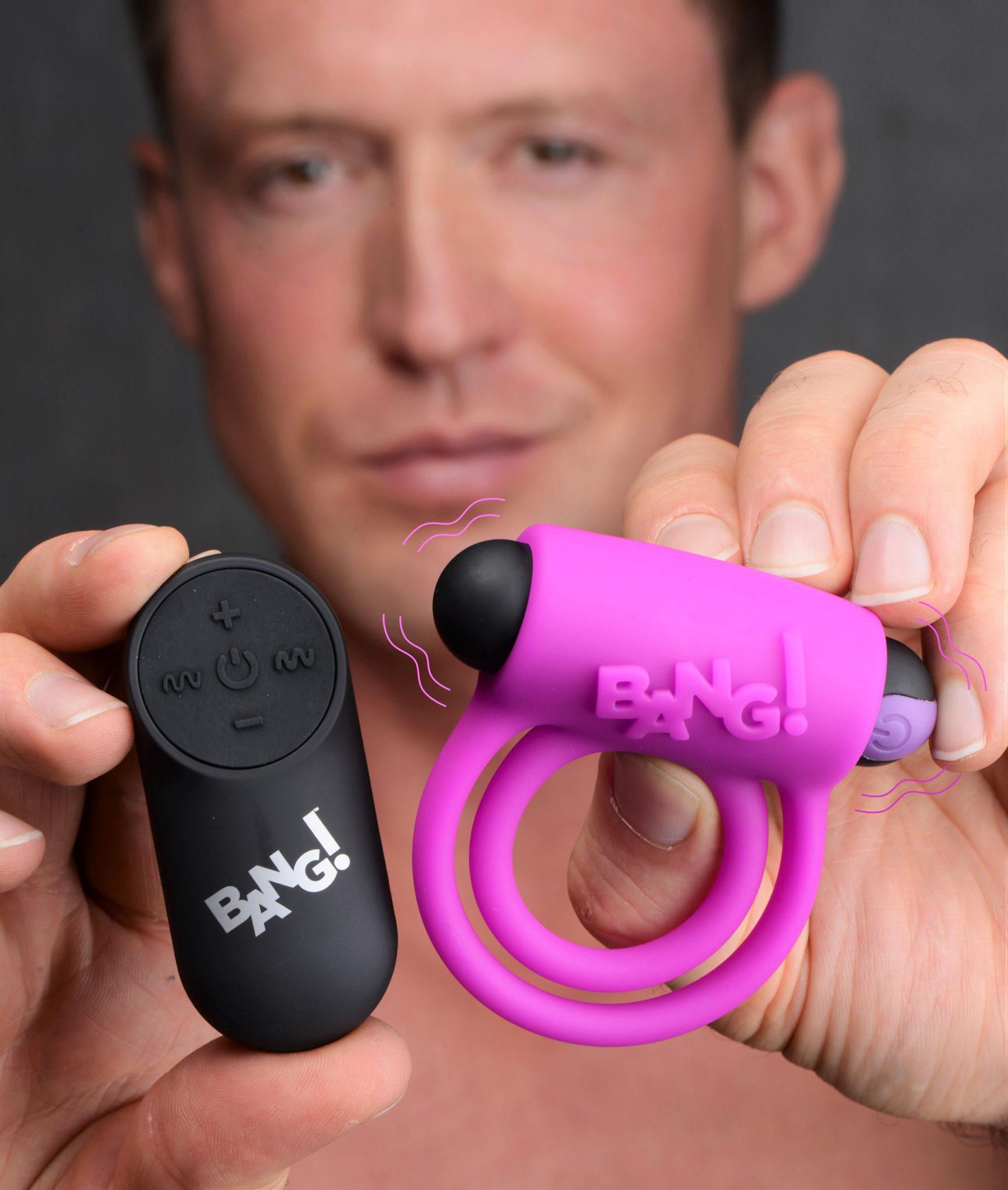 Remote Control 28X Vibrating Cock Ring and Bullet – Purple