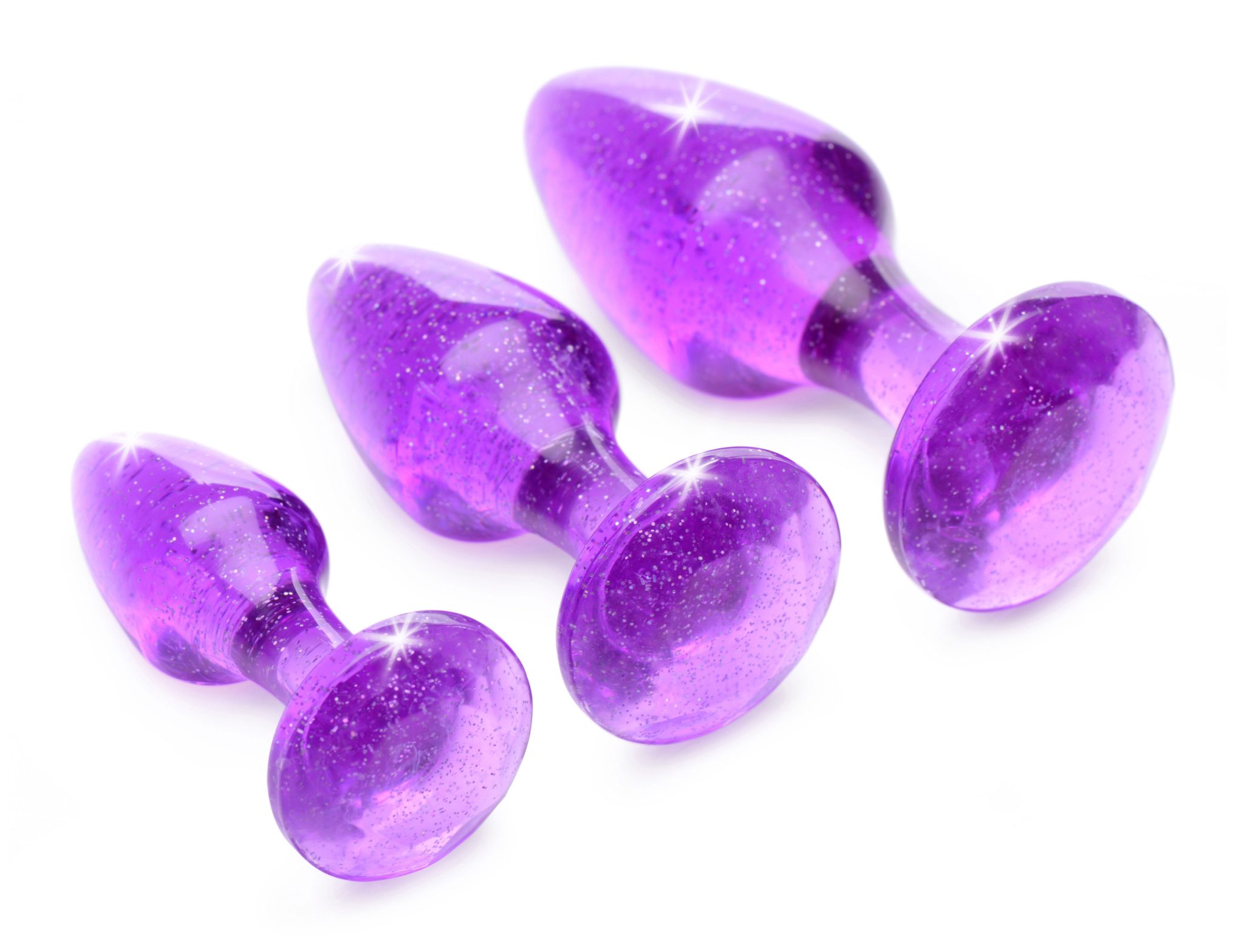 Glitter Gem Anal Plug Set – Purple