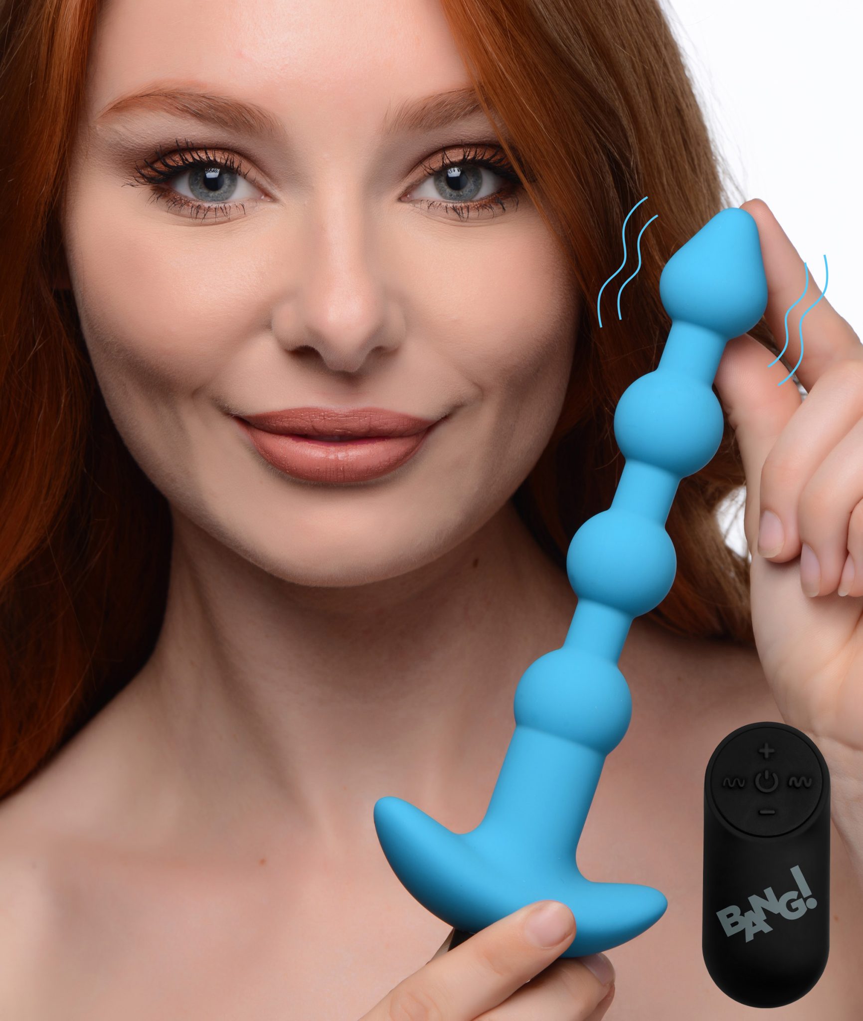 Remote Control Vibrating Silicone Anal Beads – Blue