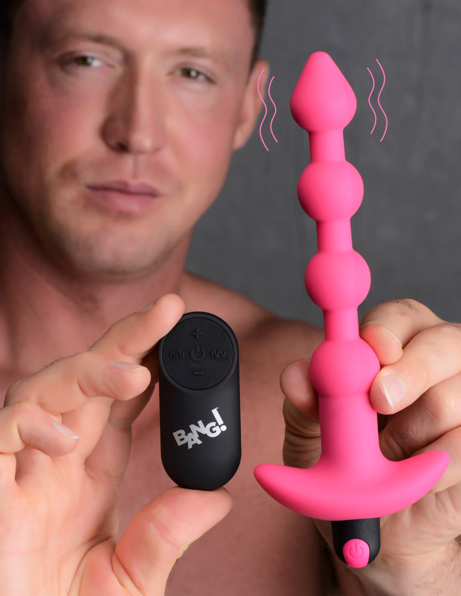 Remote Control Vibrating Silicone Anal Beads – Pink