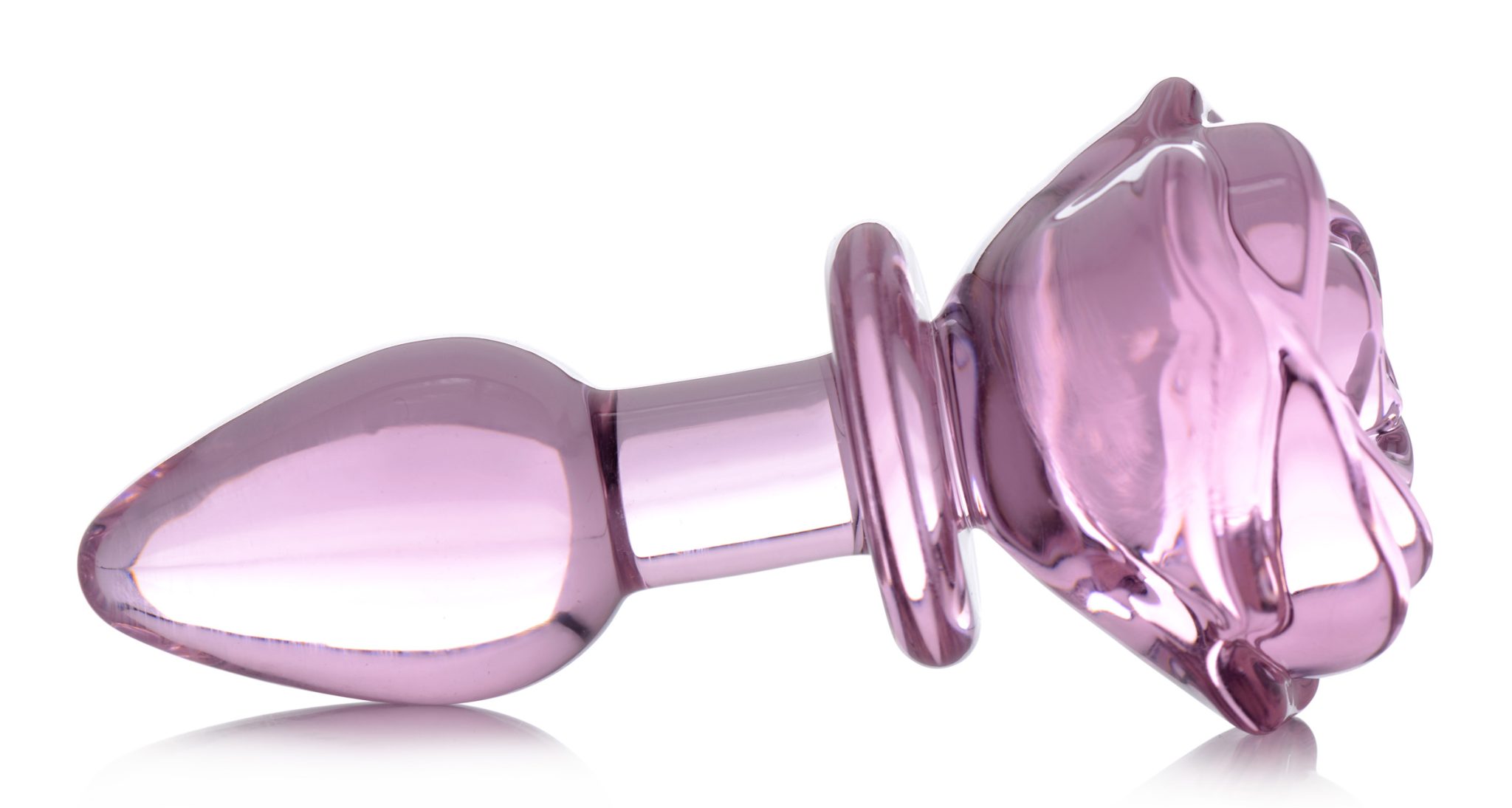 Pink Rose Glass Anal Plug – Small