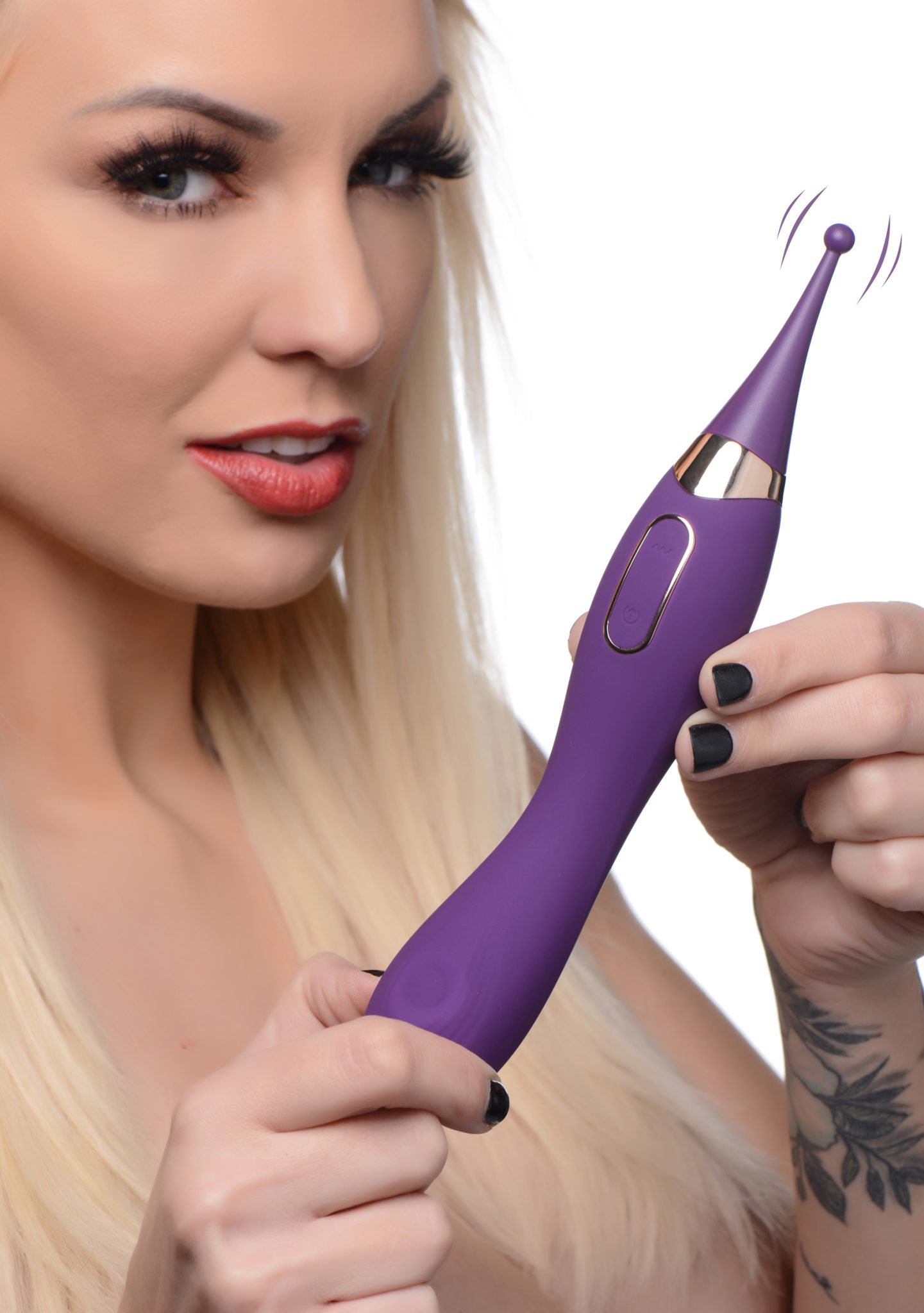 Pulsing G-spot Pinpoint Silicone Vibrator with Attachments