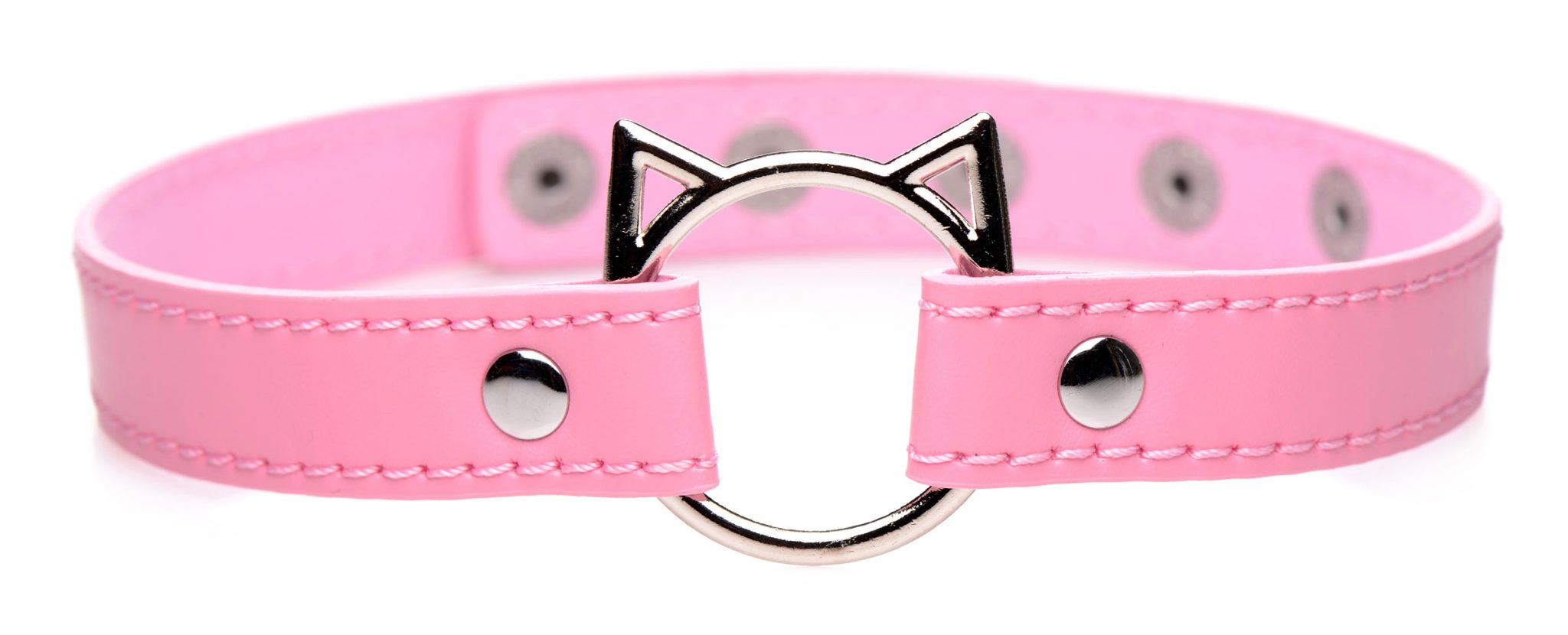 Kinky Kitty Ring Slim Choker – Pink