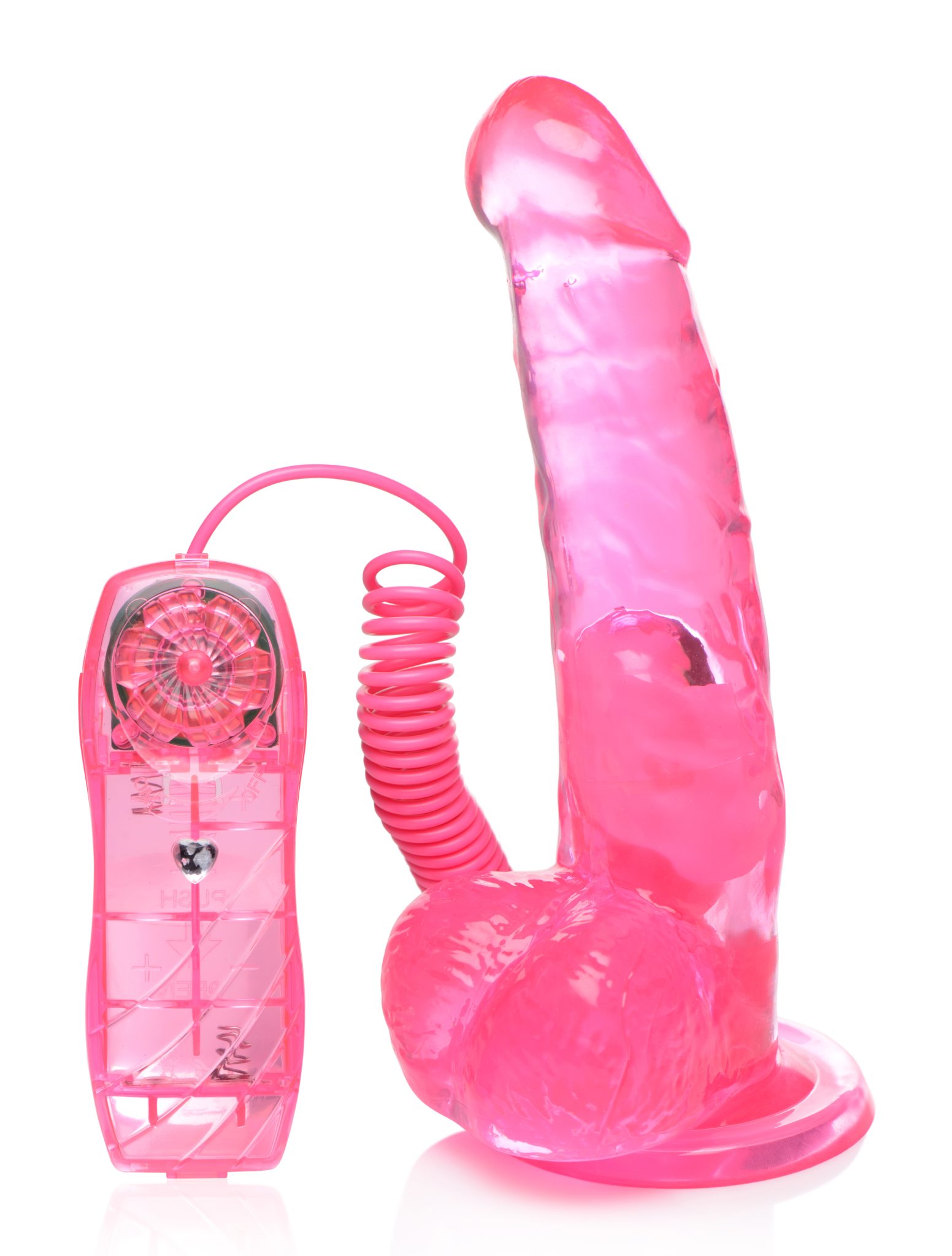 7.5 Inch Suction Cup Vibrating Dildo – Pink