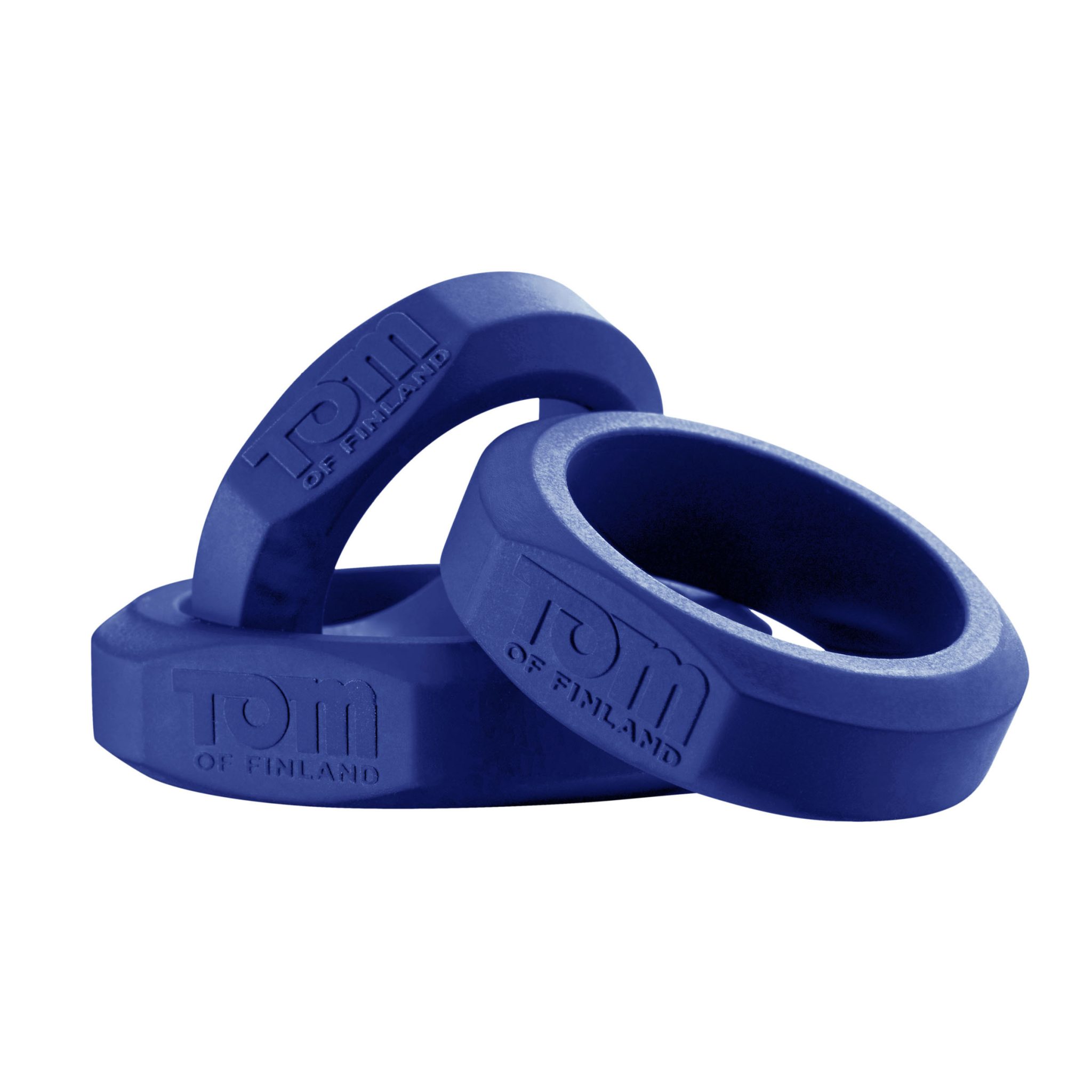 Tom of Finland 3 Piece Silicone Cock Ring Set – Blue