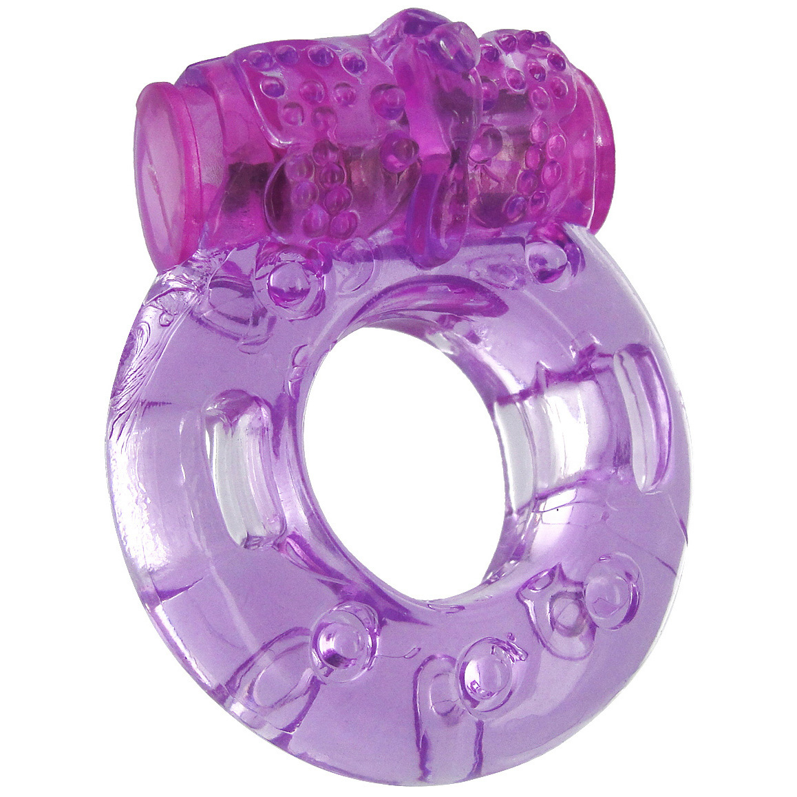 Purple Orgasmic Vibrating Cockring – Packaged