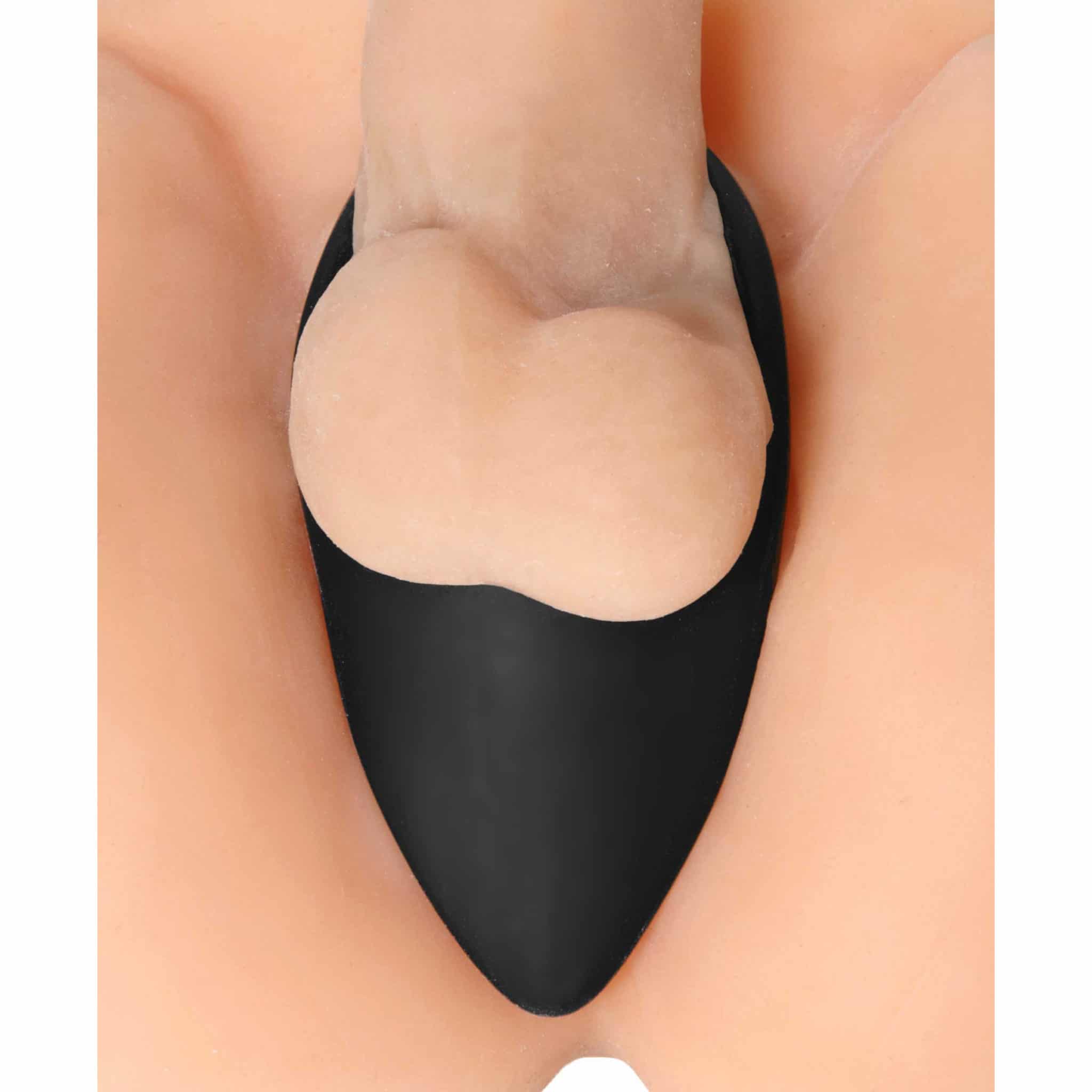 Taint Teaser Silicone Cock Ring and Taint Stimulator - 2 Inch-7