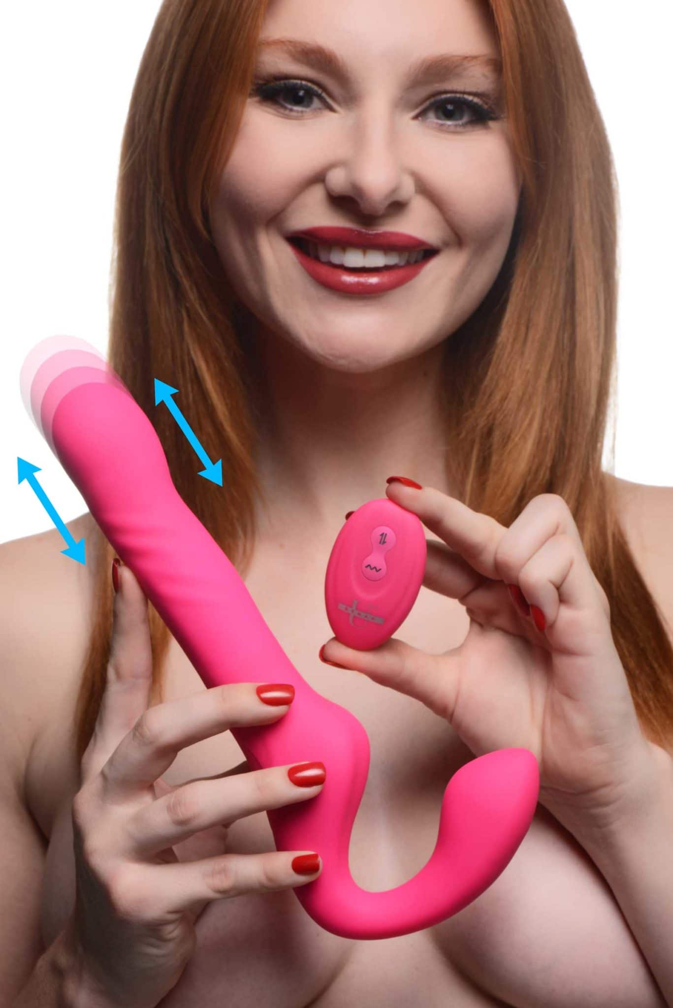 30X Thrusting and Vibrating Strapless Strap-On With Remote Control-2