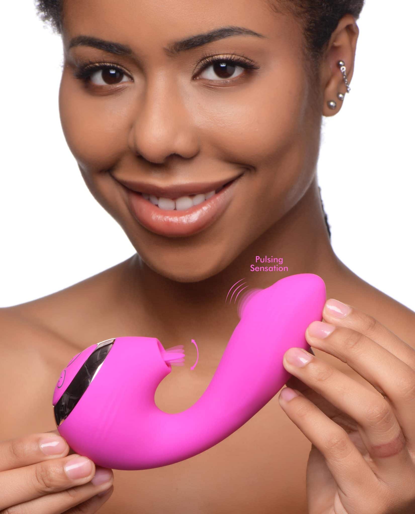 10X Licking G-Throb Rechargeable Silicone Vibrator-6