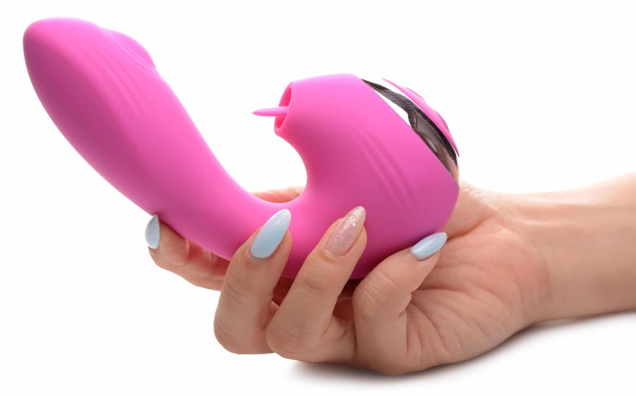 10X Licking G-Throb Rechargeable Silicone Vibrator