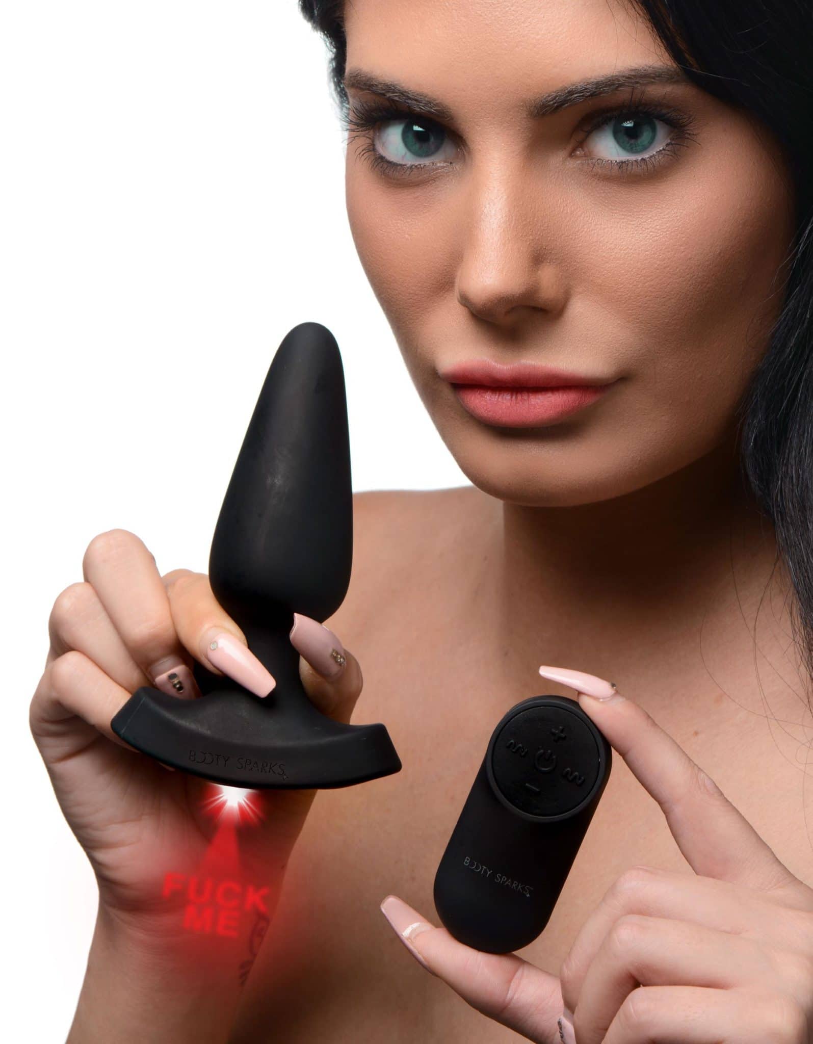 28X Laser Fuck Me Silicone Anal Plug with Remote Control – Small