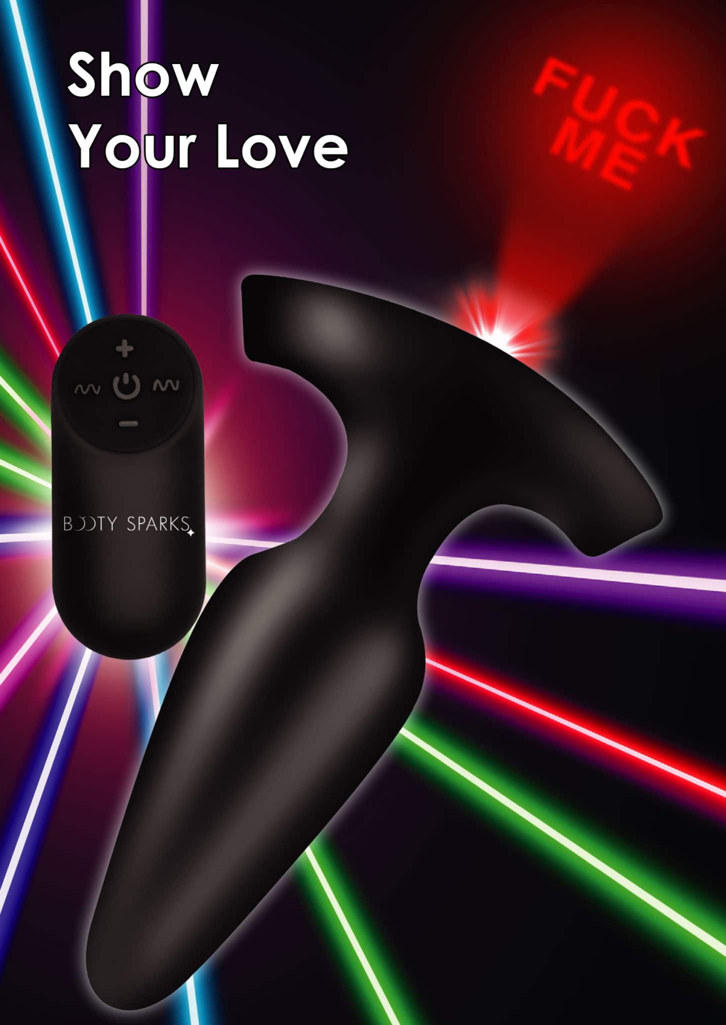 28X Laser Fuck Me Silicone Anal Plug with Remote Control – Small