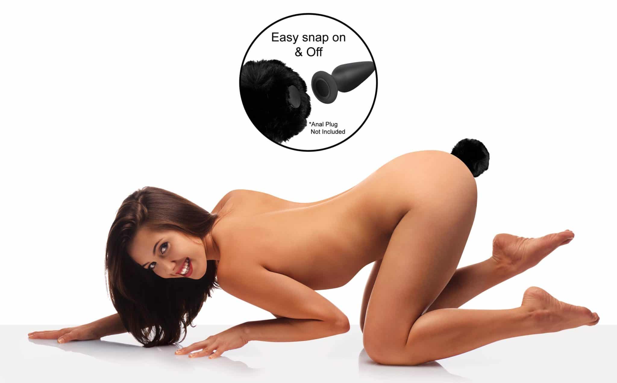 Interchangeable Bunny Tail - Black-6