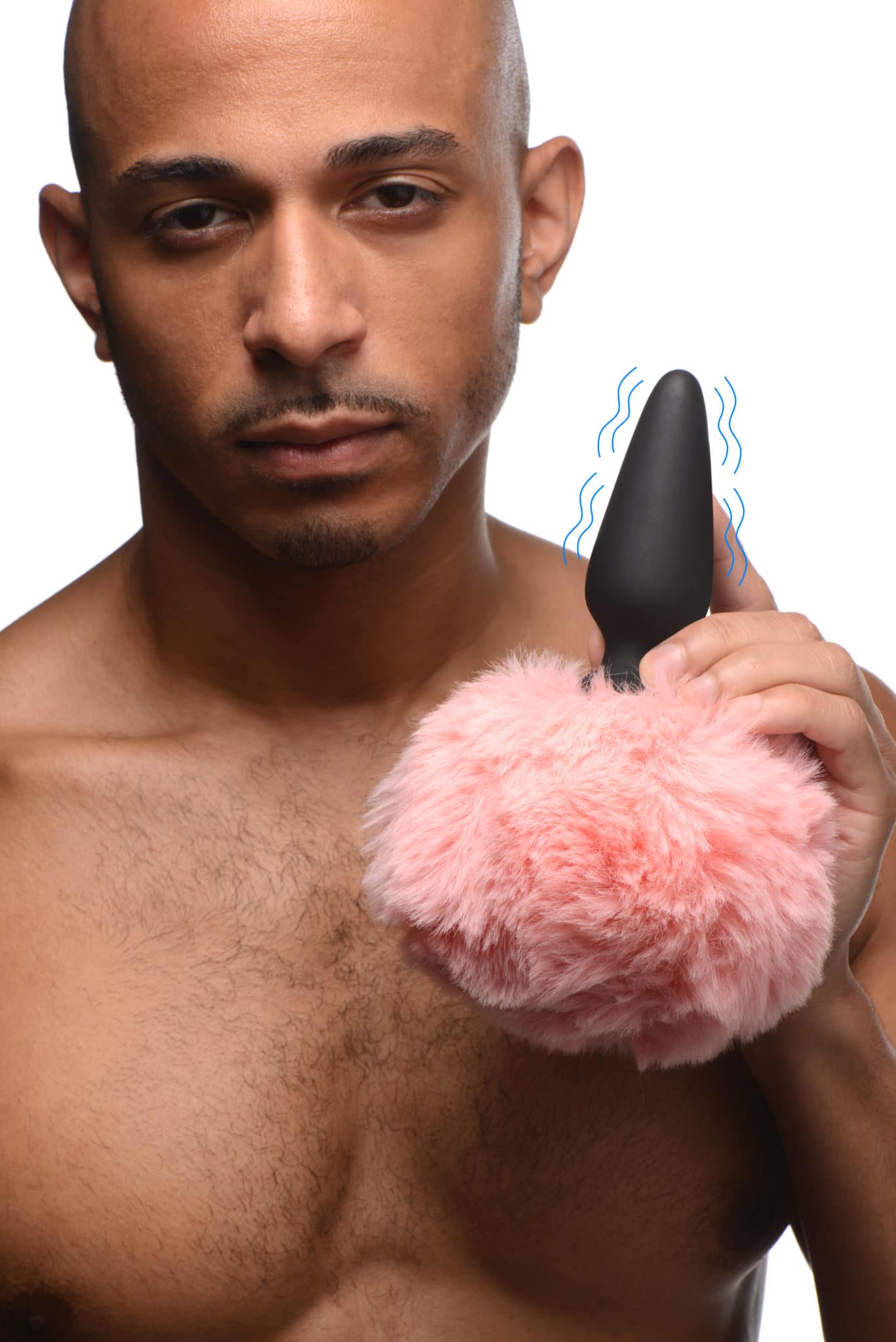 Large Vibrating Anal Plug with Interchangeable Bunny Tail – Pink