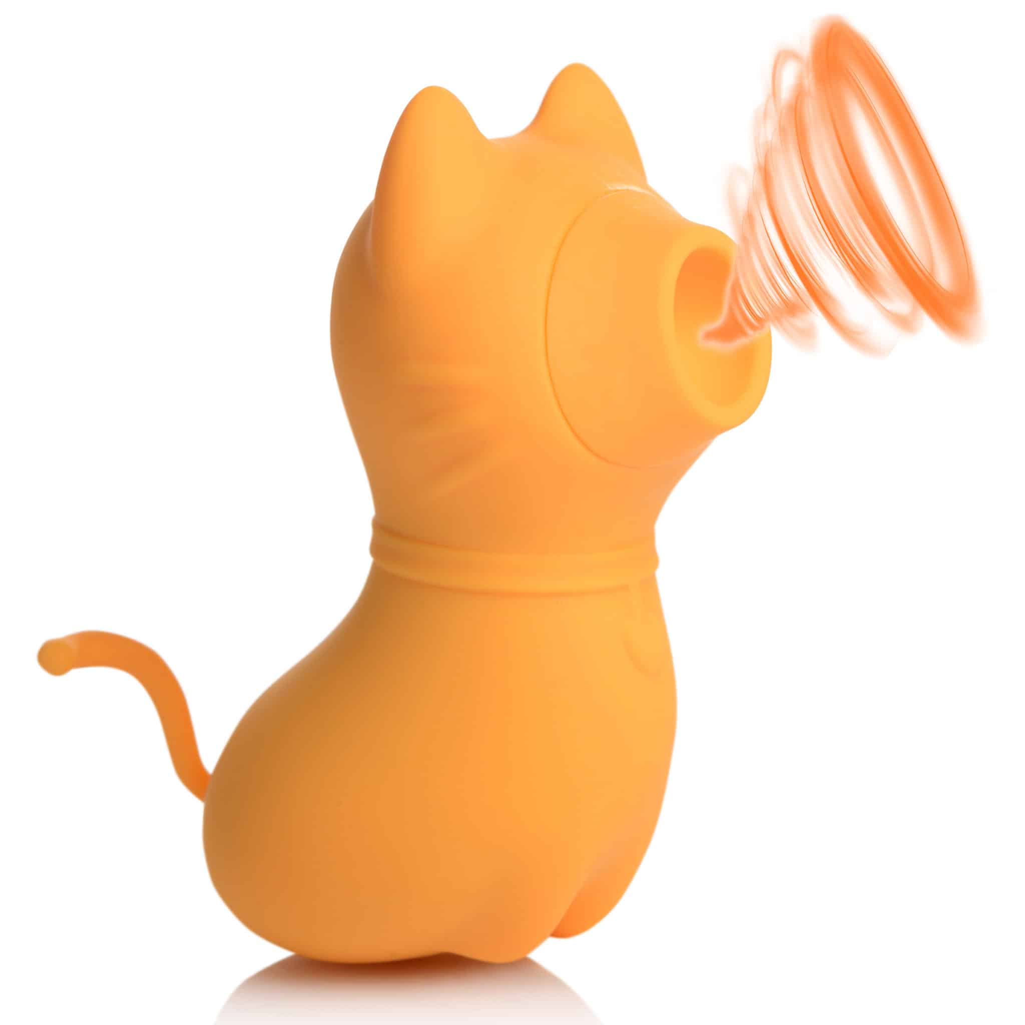 Sucky Kitty Silicone Clitoral Stimulator - Orange-5