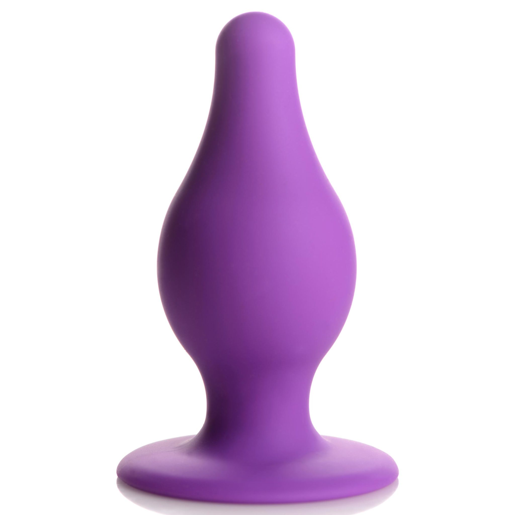 Squeezable Tapered Medium Anal Plug – Purple