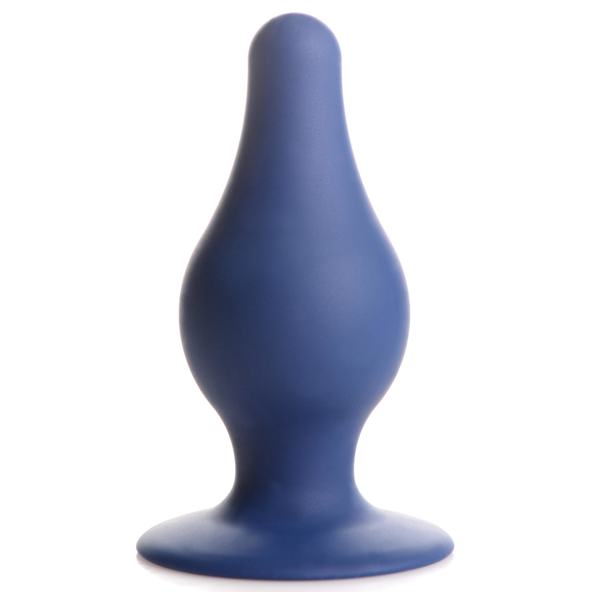 Squeezable Tapered Large Anal Plug – Blue